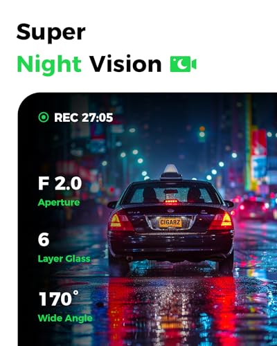 Image of Dash Cam 2K 1440P WiFi Car Camera with 1.47 inch IPS Screen,2K Front Dash Camera for Cars, Mini Dashcams for Cars with Night Vision,24 Hours Parking Mode, Free 32GB Card Support 128GB Max.
