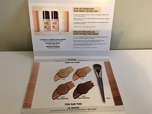 MAKE UP FOR EVER Ultra HD Invisible Cover Foundation Sample Card: Y225, Y335, Y463 and R560