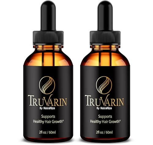 NutraRize (2 Pack) TruVarin Drops - Official Truvarin to Support Healthy and Beautiful Hair, Natural Liquid Formula for Hair Growth and Healthy Scalp, Premium Tru Varin Gotas Review (60 Servings)