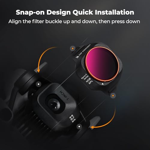 Image of K&F CONCEPT ND /PL Filter Set Compatible with DJI Mini 5 Pro, 6 Pack CPL ND4&PL ND8&PL ND16&PL ND32&PL ND64&PL Polarizer Neutral Density Drone Lens Accessories, Multi Coated HD Optical Glass