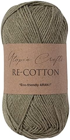 Utopia Crafts Re-Cotton Knitting Yarn, 100g (Pumpkin Orange)