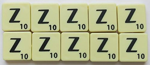 Flyingstart Ivory Letter Tiles Single Letters - Packs of 10 Ivory Plastic Tiles with Black Letters fits Scrabble game (Tile H)