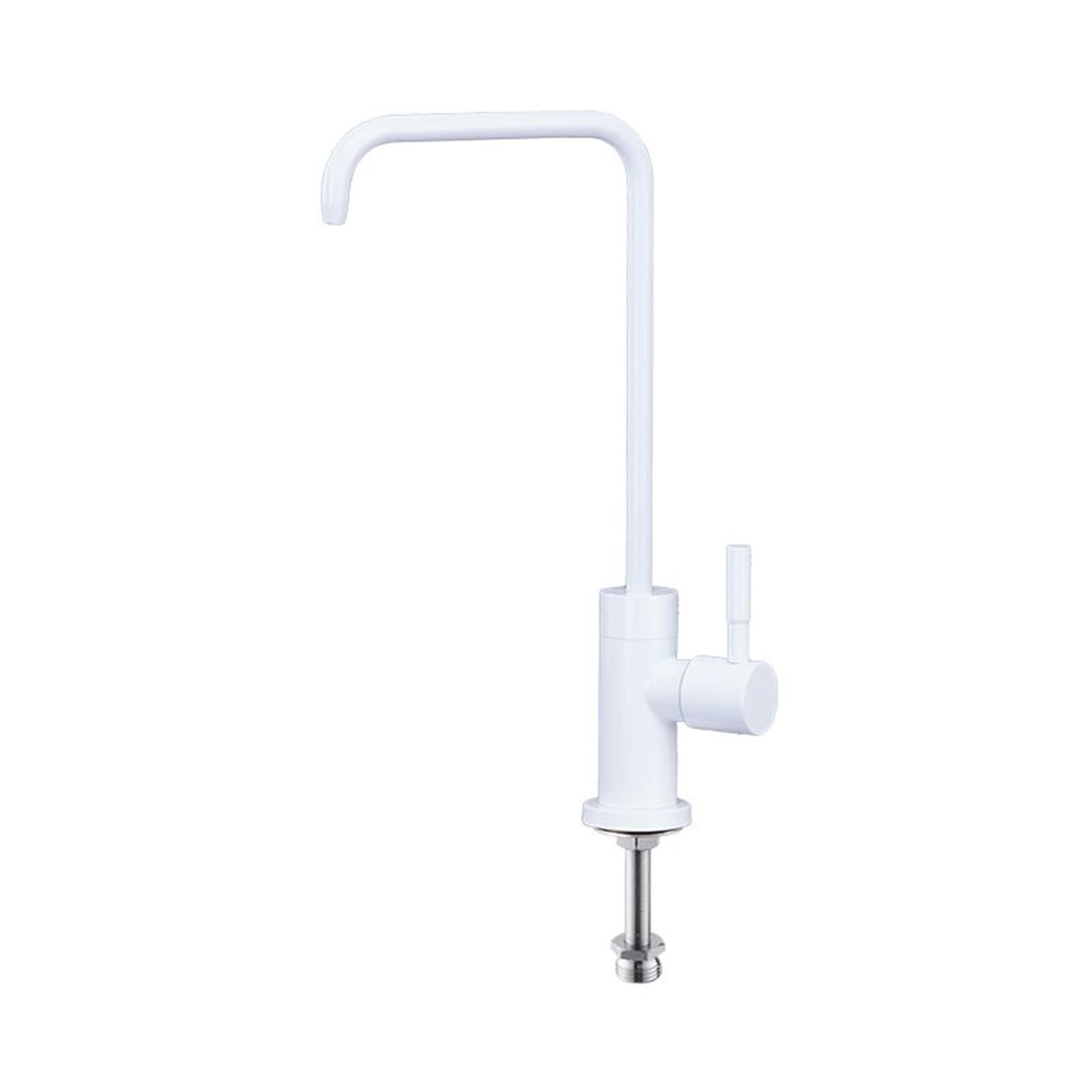 Grifo de Osmosis Inversa Blanco Acero Inoxidable Giratorio Solo Agua Fría Grifo Agua Potable Cocina-A