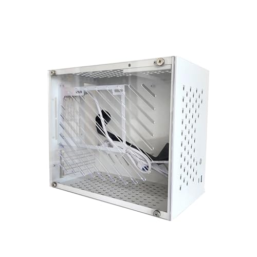Cuifati F2 ITX Case Acrylic Side Panel, gabinetes soportan placas MATX 190x220mm e ITX 170x170mm, GPU 280mm, refrigeración líquida 120mm, 5 ventiladores, 3 ranuras PCIe, para fuente ATX