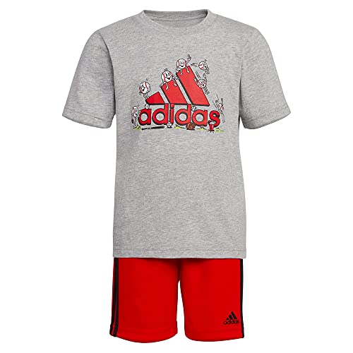 Image of adidas Baby Boy's Tee and Shorts Set (Infant)