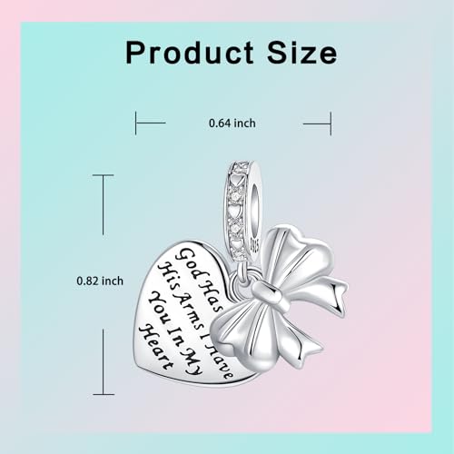 Image of LUXILLA Love You Best Friend Grandma Wife Heart Charm 925 Sterling Silver Charms Fit for Bracelets Necklace Jewelry Gift for Women