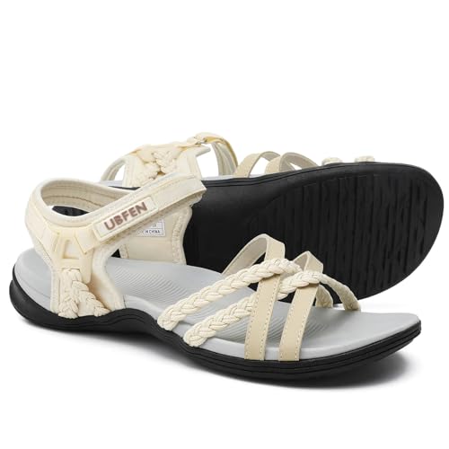 UBFEN Womens Hiking Comfort Sport Sandals Beach Vacation Camping Casual Sport Sandals with...