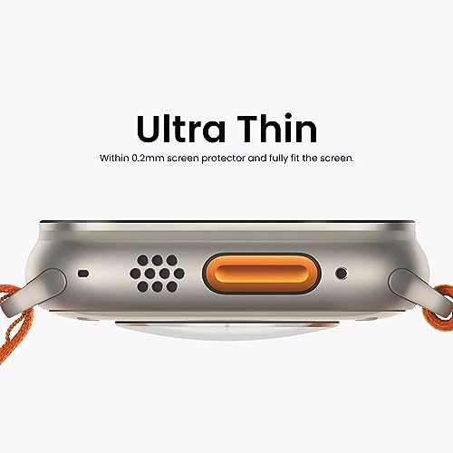 Image of Full Glue Tempered Glass for Apple Watch Ultra 2 / Apple Watch Ultra Edge to Edge Full Screen Coverage with Easy Installation Kit