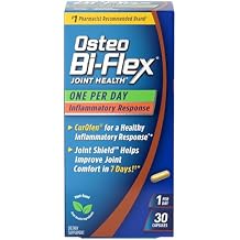 Osteo Bi-Flex One Per Day Inflammatory Response CurQfen Plant-Based Supplement, Improve Joint Function, Strength, Flexibility, Mobility 30 Capsules