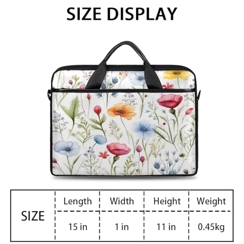 Bolsa para Laptop Acuarela Floral 15 Pulgadas miniatura 2