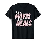 She moves she heals gym retro vintage tee women's