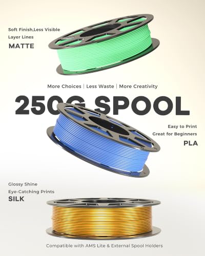 Image of YOOPAI PLA+ Filament 1.75mm, 250g Starter Color Bundle, 8 Rolls