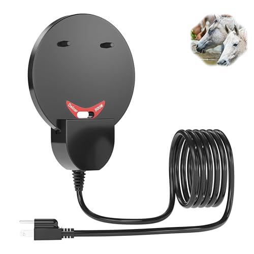 Bird Bath Heater,Pond Heater 500W,Full-Covered Aluminum Bird Bath Heater for Outdoors in Winter,Stock Tank Heater with Thermostatically Controlled,Chicken Water Heater-Deicer,livestock water heater