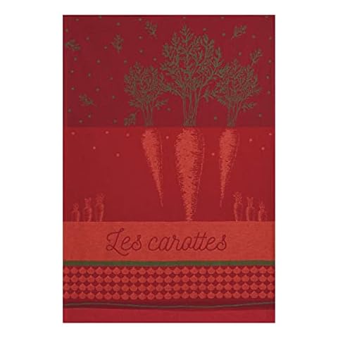 Coucke Jacquard Cotton Towel with Carrots Design Cover