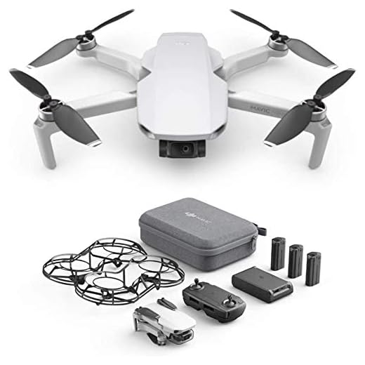DJI Mavic Mini Combo - Dron Ultraligero y Portátil, Sin Care Refresh, Duración Batería 30 Minutos, Sin Tarjeta, Distancia Transmisión 2 Km, Gimbal 3 Ejes, 12 MP, Video HD 2.7K, 3 Baterías