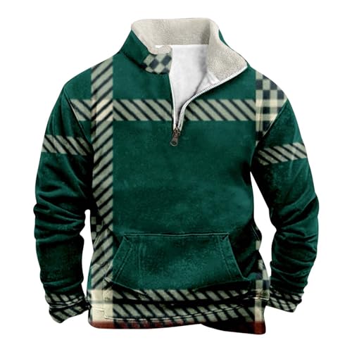 Sudaderas térmicas de trabajo para hombre con cuello elevado suelto de manga larga