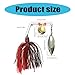 Moynagh Double Willows Silicone Skirt Spinner Lures Baits Artificial Fishing Baits Swim Jigs Baits for Freshwater Saltwater