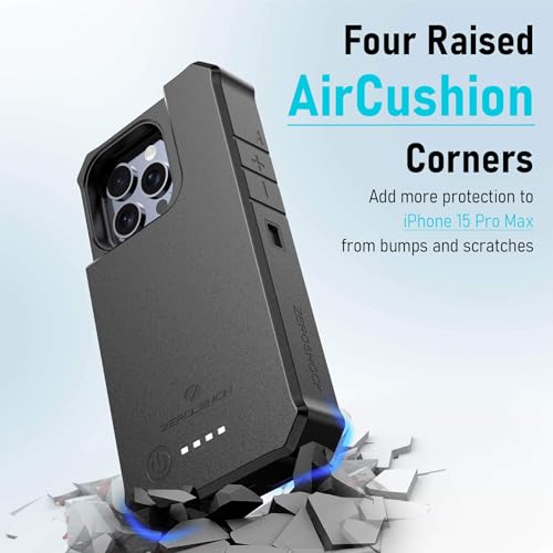 image for ZEROLEMON RuggedJuicer Battery Case for iPhone 15 Pro Max Black | 1000