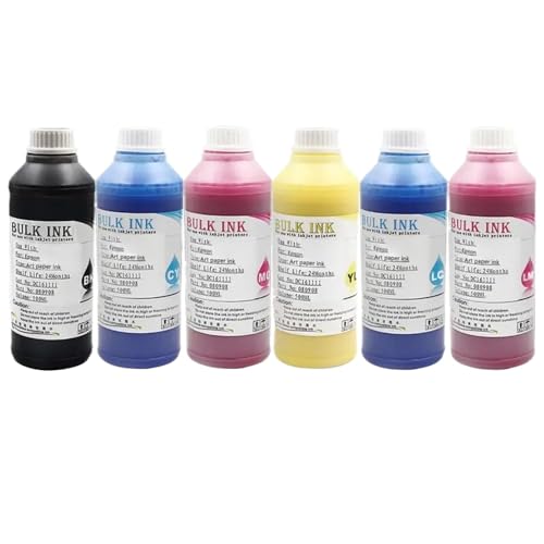 500ML Bottle Universal Dye Ink PFI-101 102 107 701 703 706 707 1401 1411 IPF-670 680 685 770 780 785 Compatible with Inkjet Printer(Light Magenta)