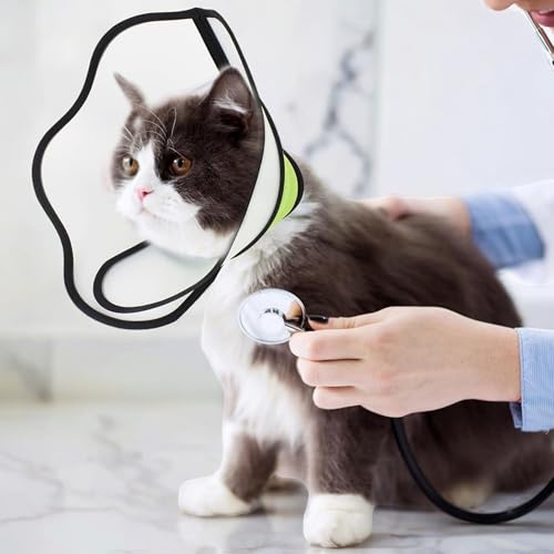 YUEMING Halskrause Hund Leckschutz, Weich Schutzhalsband Verstellbar Genesungshalsband, Elisabethanischer Halskrause für Haustier Nach Operationen Wunden Vorbeugung von Biss Leckwunden