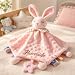 Personalisierte Schnuffeltuch Baby mit Namen aus Weichem Minky Dot Stoff