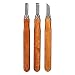 Produktbild Mikro-Holzschnitzwerkzeuge, Komfortable Holzgriff Verschiedene Form Sculpting Messer zum Schnitzen von Holz, Kürbis, Seife, Gummi für Anfänger Kinder Erwachsene(3pcs / lot)