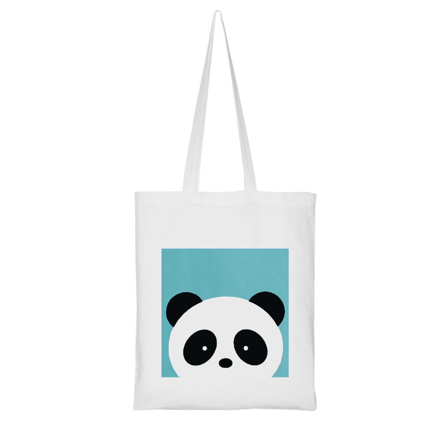 Clapcart Reusable Tote Bag for Women/Girls | Multipurpose 100% Organic Cotton Printed Tote Bags | Shopping/Grocery Bag | Sturdy Canvas Bag with 12kgs Capacity (Blue Panda Cartoon Print) (B0CJS122WK) Amazon Price History, Amazon Price Tracker