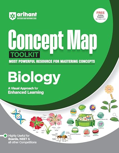 Image of Arihant Concept Map Toolkit Biology | Visual Learning Guide for NEET, JEE Exams | Master Physics Concepts with Diagrams, Practice and Previous Year ... | Competitive Exam Preparation | 2026 Edition