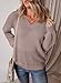 SHEWIN Sweaters for Women Casual Long Sleeve V Neck Lightweight Crochet Sweater Hollow Out Cable Knit Pullover Womens Tops Spring Fashion 2025 B Apricot Pink X-Large