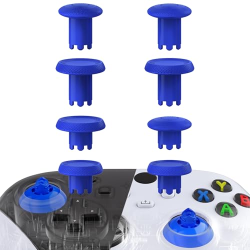 Image of eXtremeRate ThumbsGear V3 Interchangeable Thumbsticks for Xbox Series X /S, 4 Height Adjustable Convex and Concave Grip Joysticks for Xbox One S /X /Elite, for Nintendo Switch Pro Controller - Blue