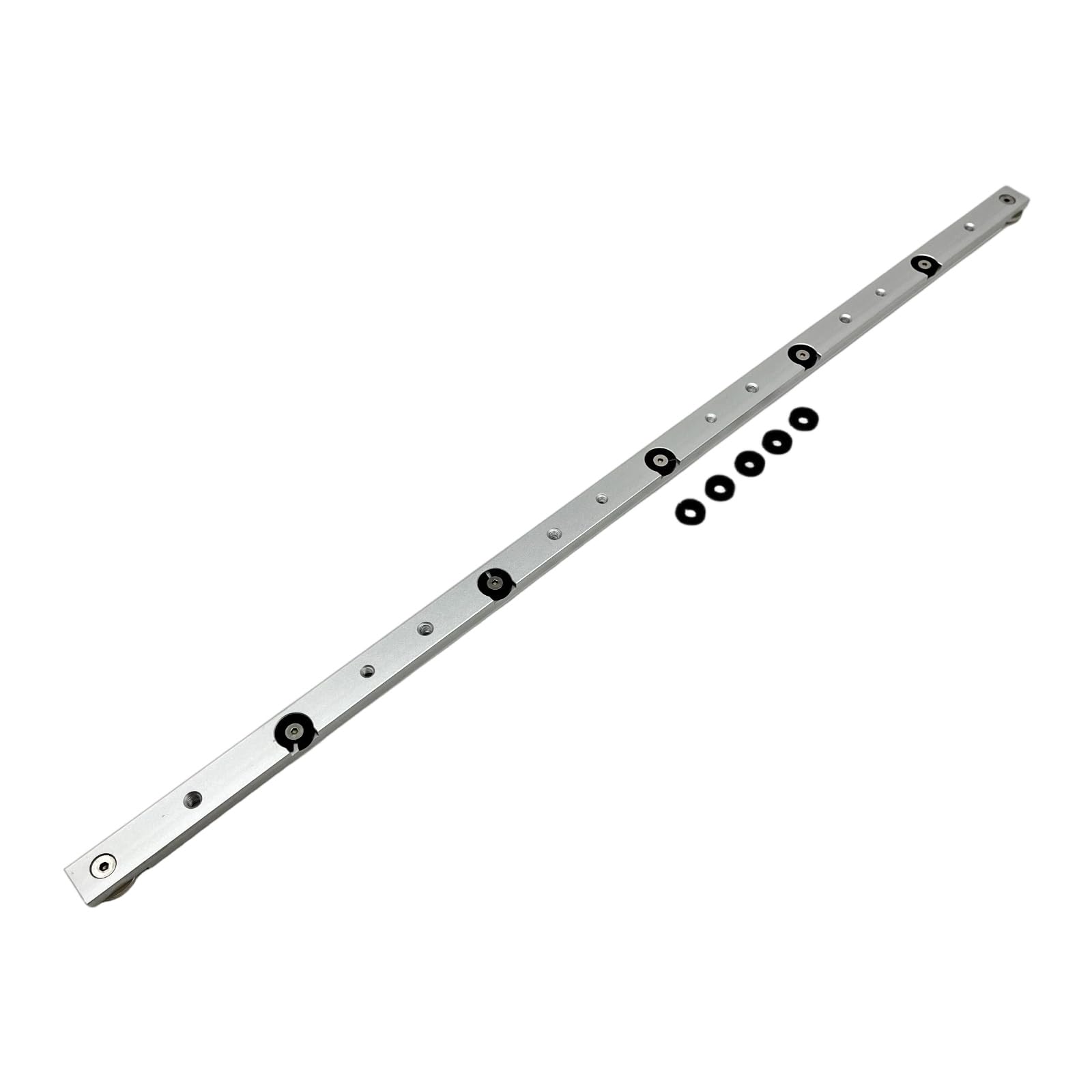 Precisions Woodworking T Track Rod Miter Rod Clamping Tool Slider with Smooth Glidings Rollers Aluminum Construction Miter Slot Slider