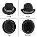 Black Fedora Hat Unisex Men Hats Fashion Hat Men Dress Hats for Women Fashionable Fedora Straw Fedora Beach Sun Hat Summer, Black LXL