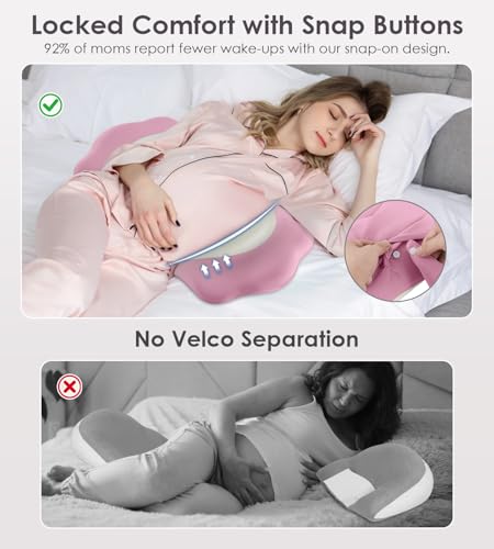 Image of Memory Foam Maternity Pillow for Sleeping, Pregnancy Pillows Support for Back Belly HIPS, Adjustable Travel Wedge Pillow for Pregnant Women, Side Spleeping Pregnant Pillows with Pillowcase