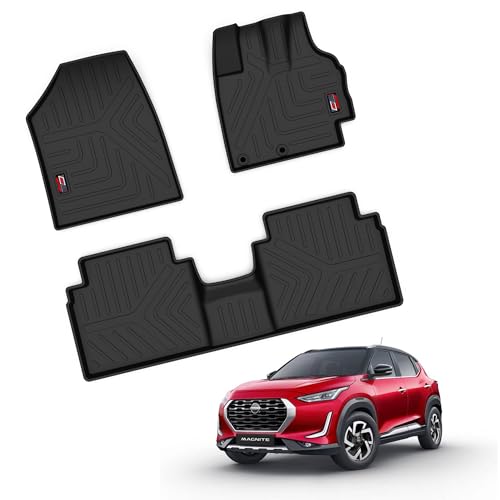 Image of GFX Automatic Car Floor Mats (After-Market) Premium Life Long Foot Mats Compatible with Magnite 2021 Onwards