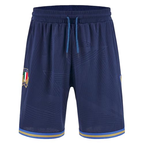 Macron short entraînement adulte Italia Rugby bleu athleisure