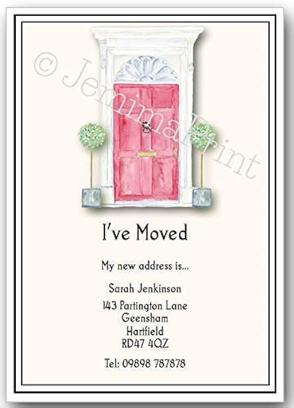 Amazon.co.uk new address cards