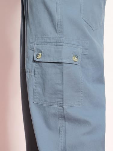 Image of Urbano Fashion Men's Loose Baggy Fit Cargo Jogger Chino Pant with 6 Pockets Stretchable