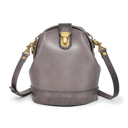 Image of OLD TREND Doctor Bucket Crossbody Handbag | Luxurious and Versatile Bag for Women | Genuine Cowhide Leather