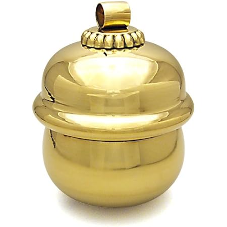 Amazon 仏壇屋 滝田商店 本坪鈴 4寸 横巾直径12cm 総高15cm お宮 神社 神殿 社殿 神棚 外宮 稲荷宮などで使用する鈴 滝田商店発行 証明書付 神具セット オンライン通販