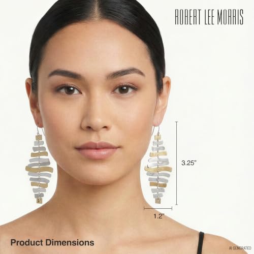 Image of Robert Lee Morris Soho Prisma Two-Tone Sculptural Drop Earrings