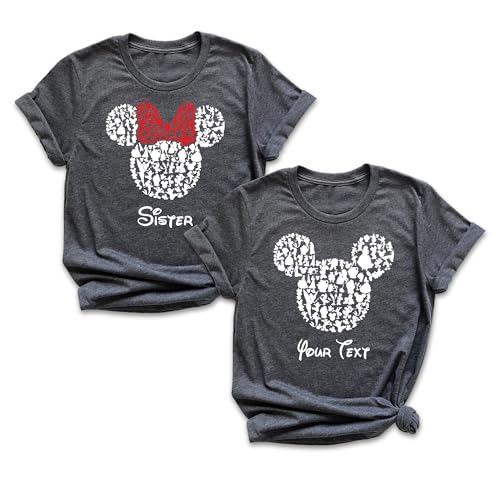 Custom Family Matching Mouse Ear Silhouette Shirts - Magic World Shirt -Cartoon-Inspired Vacation Outfit for Adults & Kids2