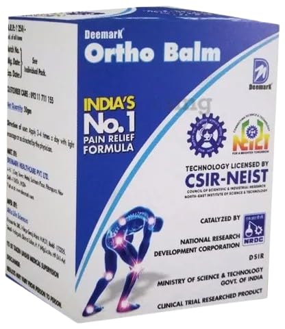 Deemark Ortho Balm 100% Ayurvedic Pain Relief Balm for Stronger Joints and Increased Mobility | Effective for Neck, Back Pain, Muscle Cramps, Arthritis | Controls Swelling and Inflammation | 50 Gm (B0BV7WJKFG) Amazon Price History, Amazon Price Tracker