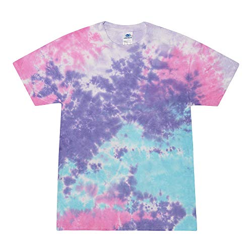 Colortone Tie Dye 100% Cotton T-Shirt for Kids 10-12, Medium, Cotton Candy
