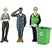 Constructive Playthings Pretend Professionals Career Toy Figure Set for Kids Ages 3+, Set of 12 Freestanding Inclusive and Diverse Dollhouse Toy Figurines, Multicolor