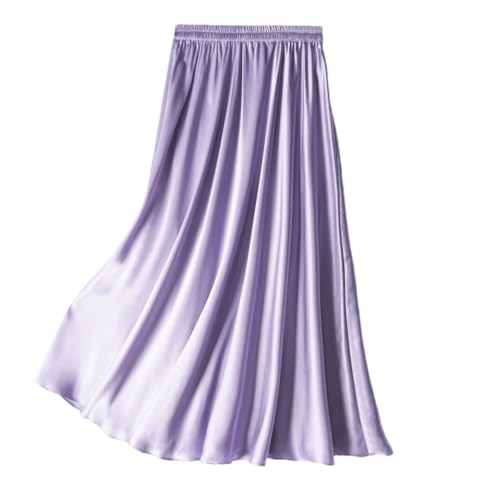Mulberry Silk Skirt Women‘S Solid Color Long Skirt
