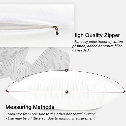 18 x 18 Inch Pillow Inserts (Set of 2), HIPPIH Decorative Throw Pillow Inserts, Hypoallergenic Square Pillow Form Insert, Upgraded