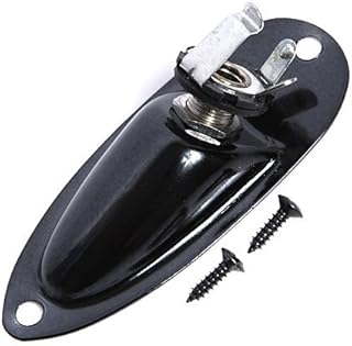 (D04) Output Jack Cup Plate Socket fits Strat style electric Guitar ,Black
