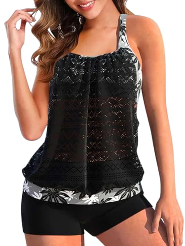 ORANDESIGNE Tankini Costume da Bagno Donna Due...