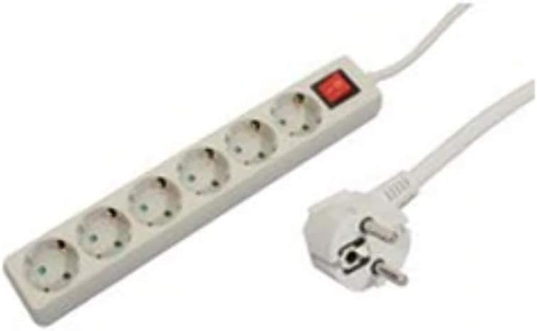 6-WAY SCHUKO SOCKET 1,8M GREY