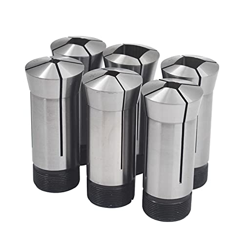 TINVHY 6-Pack Precision 5C Square Collet Set 1/4-3/4in Mill Chuck Holder